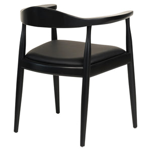 ΠΟΛΥΘΡΟΝΑ ΤΡΑΠΕΖΑΡΙΑΣ ADOR HM9948.02 RUBBERWOOD ΚΑΙ PU-ΜΑΥΡΟ 62x54x76,5Υεκ - Pakobazaar