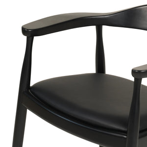 ΠΟΛΥΘΡΟΝΑ ΤΡΑΠΕΖΑΡΙΑΣ ADOR HM9948.02 RUBBERWOOD ΚΑΙ PU-ΜΑΥΡΟ 62x54x76,5Υεκ - Pakobazaar