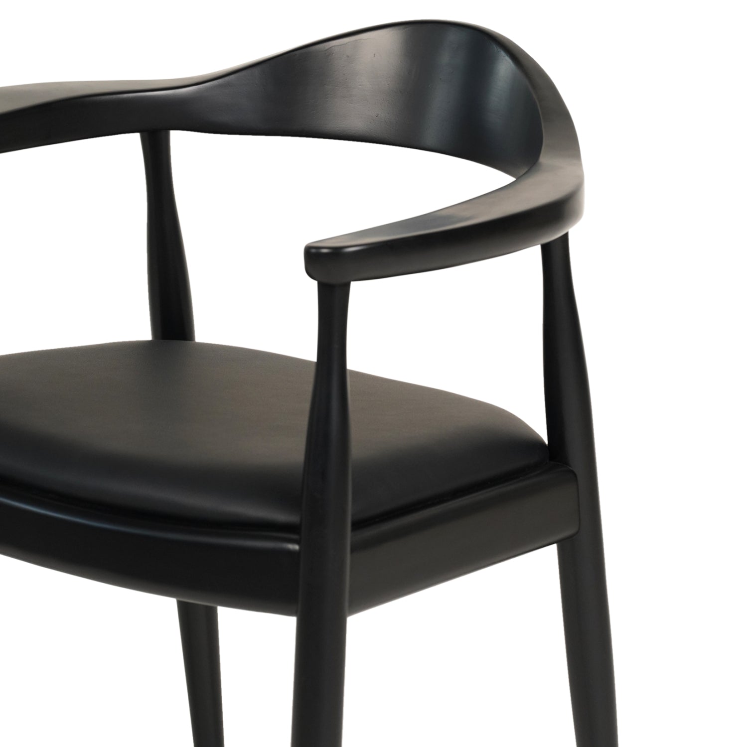 ΠΟΛΥΘΡΟΝΑ ΤΡΑΠΕΖΑΡΙΑΣ ADOR HM9948.02 RUBBERWOOD ΚΑΙ PU-ΜΑΥΡΟ 62x54x76,5Υεκ - Pakobazaar