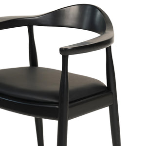 ΠΟΛΥΘΡΟΝΑ ΤΡΑΠΕΖΑΡΙΑΣ ADOR HM9948.02 RUBBERWOOD ΚΑΙ PU-ΜΑΥΡΟ 62x54x76,5Υεκ - Pakobazaar
