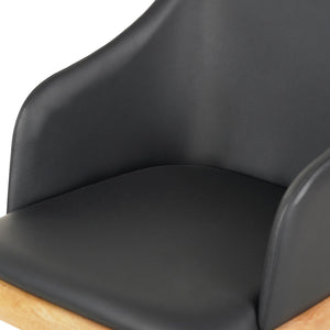 ΠΟΛΥΘΡΟΝΑ ΤΡΑΠΕΖΑΡΙΑΣ FURLAN HM9949.01 RUBBERWOOD ΣΕ ΟΑΚ-ΜΑΥΡΟ PU 54,5x58x78Υεκ. - Pakobazaar