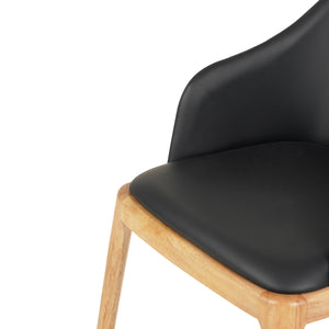 ΠΟΛΥΘΡΟΝΑ ΤΡΑΠΕΖΑΡΙΑΣ FURLAN HM9949.01 RUBBERWOOD ΣΕ ΟΑΚ-ΜΑΥΡΟ PU 54,5x58x78Υεκ. - Pakobazaar