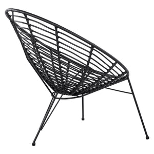 ΠΟΛΥΘΡΟΝΑ ΤΥΠΟΥ ΦΩΛΙΑ ΜΕΤΑΛΛΙΚΗ ALLEGRA HM5458.02 ΜΕ ΜΑΥΡΟ WICKER 73x83x86Υ εκ. - Pakobazaar