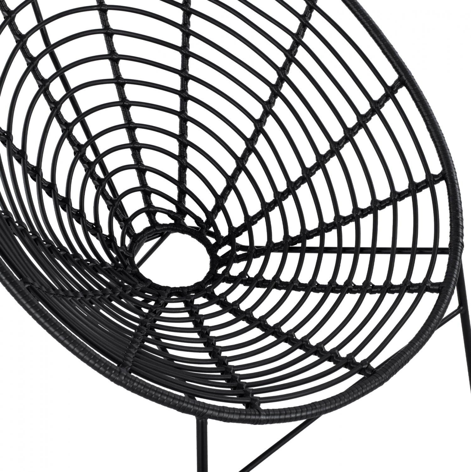 ΠΟΛΥΘΡΟΝΑ ΤΥΠΟΥ ΦΩΛΙΑ ΜΕΤΑΛΛΙΚΗ ALLEGRA HM5458.02 ΜΕ ΜΑΥΡΟ WICKER 73x83x86Υ εκ. - Pakobazaar