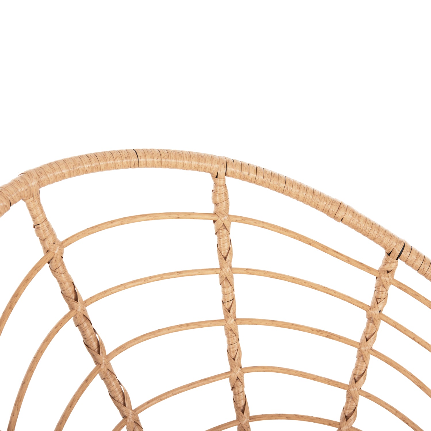 ΠΟΛΥΘΡΟΝΑ ΤΥΠΟΥ ΦΩΛΙΑ ΜΕΤΑΛΛΙΚΗ ALLEGRA HM5458.11 ΜΕ WICKER ΜΠΕΖ 73x78x88Υεκ. - Pakobazaar