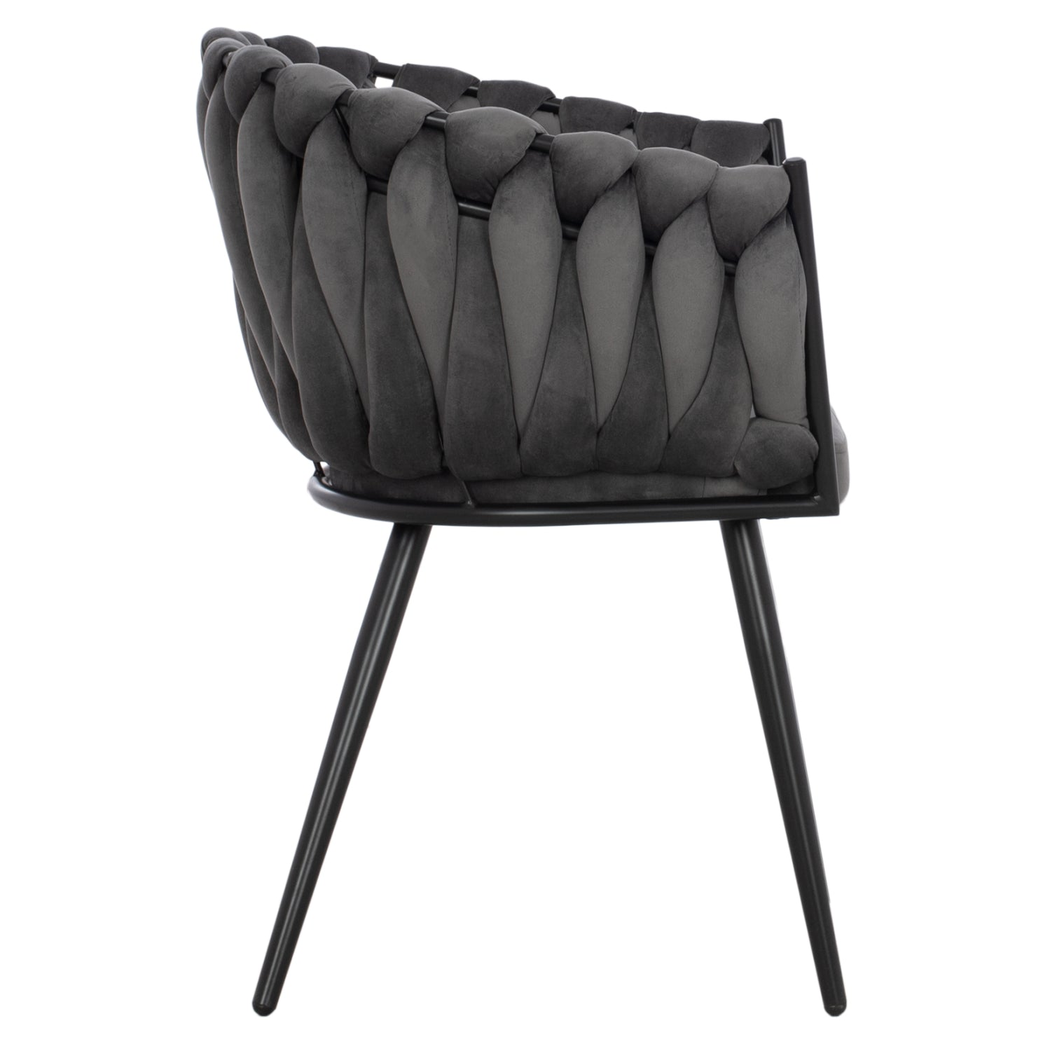 ΠΟΛΥΘΡΟΝΑΚΙ LUANDA ΒΕΛΟΥΔΟ ΓΚΡΙ ΚΑΙ ΜΕΤΑΛΛΙΚΑ ΠΟΔΙΑ HM8741.01 60x54x78 εκ. - Pakobazaar