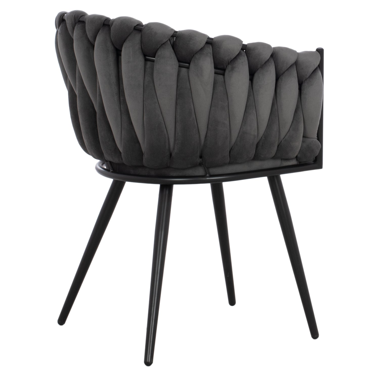 ΠΟΛΥΘΡΟΝΑΚΙ LUANDA ΒΕΛΟΥΔΟ ΓΚΡΙ ΚΑΙ ΜΕΤΑΛΛΙΚΑ ΠΟΔΙΑ HM8741.01 60x54x78 εκ. - Pakobazaar