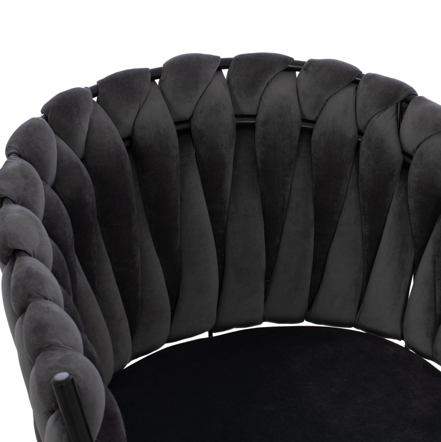 ΠΟΛΥΘΡΟΝΑΚΙ LUANDA ΒΕΛΟΥΔΟ ΓΚΡΙ ΚΑΙ ΜΕΤΑΛΛΙΚΑ ΠΟΔΙΑ HM8741.01 60x54x78 εκ. - Pakobazaar