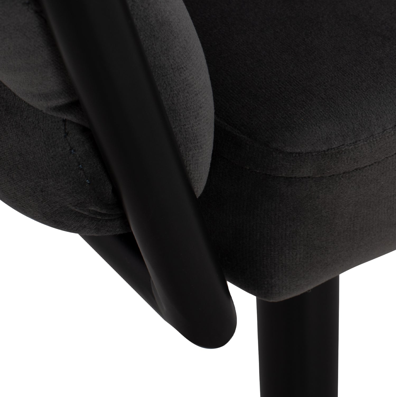 ΠΟΛΥΘΡΟΝΑΚΙ LUANDA ΒΕΛΟΥΔΟ ΓΚΡΙ ΚΑΙ ΜΕΤΑΛΛΙΚΑ ΠΟΔΙΑ HM8741.01 60x54x78 εκ. - Pakobazaar