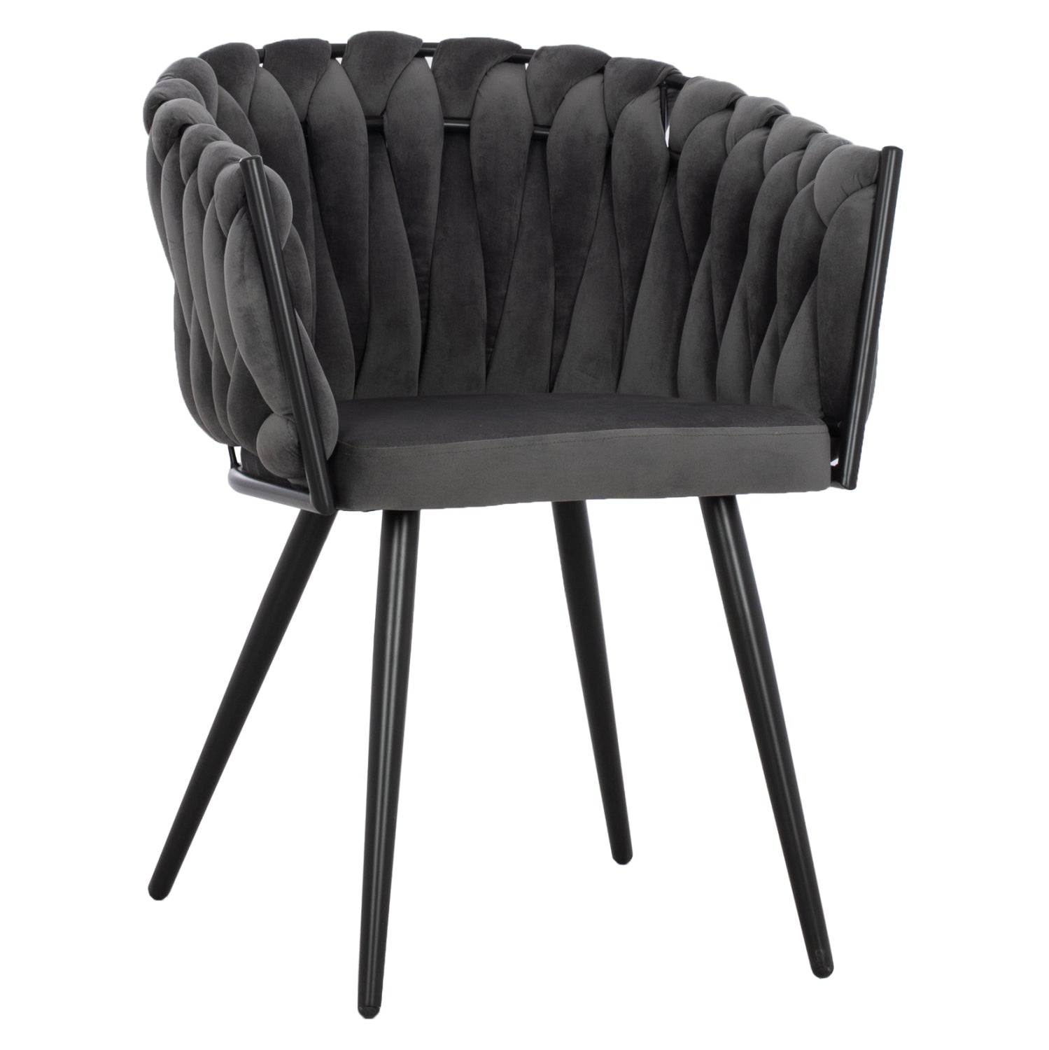 ΠΟΛΥΘΡΟΝΑΚΙ LUANDA ΒΕΛΟΥΔΟ ΓΚΡΙ ΚΑΙ ΜΕΤΑΛΛΙΚΑ ΠΟΔΙΑ HM8741.01 60x54x78 εκ. - Pakobazaar