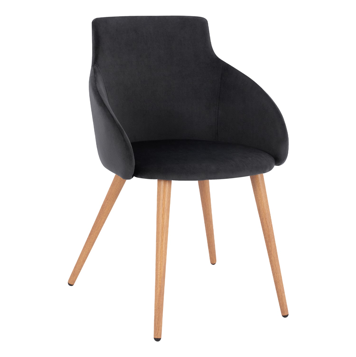 ΠΟΛΥΘΡΟΝΑΚΙ IVY ΒΕΛΟΥΔΟ ΜΑΥΡΟ ΚΑΙ ΜΕΤΑΛΛΙΚΑ ΠΟΔΙΑ HM8546.04 53x55x79 εκ. - Pakobazaar