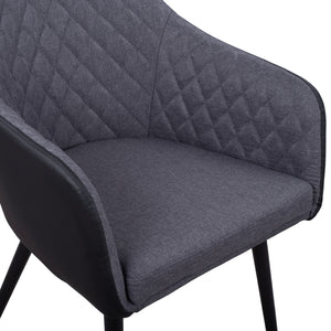 ΠΟΛΥΘΡΟΝΑΚΙ CHARLES HM8522.01 ΜΕ ΥΦΑΣΜΑ ΣΚΟΥΡΟ ΓΚΡΙ PU ΜΑΥΡΟ 57x63x83Υ εκ. - Pakobazaar