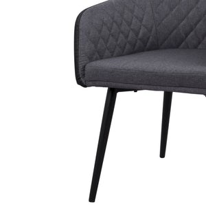 ΠΟΛΥΘΡΟΝΑΚΙ CHARLES HM8522.01 ΜΕ ΥΦΑΣΜΑ ΣΚΟΥΡΟ ΓΚΡΙ PU ΜΑΥΡΟ 57x63x83Υ εκ. - Pakobazaar