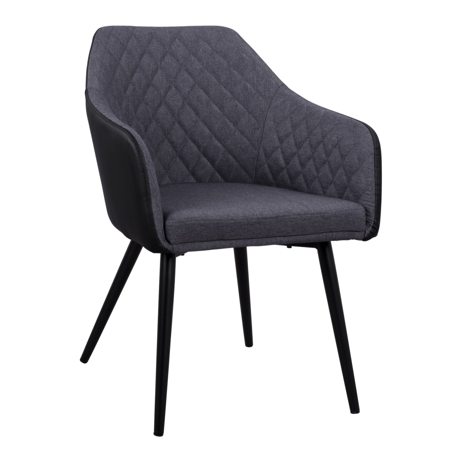 ΠΟΛΥΘΡΟΝΑΚΙ CHARLES HM8522.01 ΜΕ ΥΦΑΣΜΑ ΣΚΟΥΡΟ ΓΚΡΙ PU ΜΑΥΡΟ 57x63x83Υ εκ. - Pakobazaar