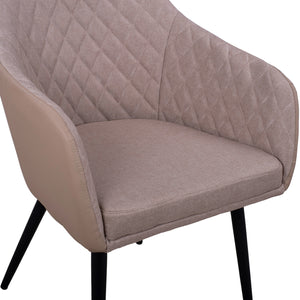 ΠΟΛΥΘΡΟΝΑΚΙ CHARLES HM8522.07 ΜΕ ΥΦΑΣΜΑ ΜΠΕΖ & PU ΜΠΕΖ 57x63x83Υ εκ. - Pakobazaar