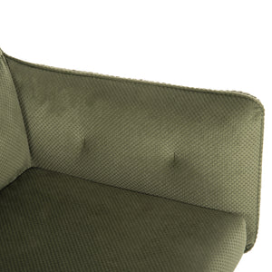 ΠΟΛΥΘΡΟΝΑ ΤΡΑΠΕΖΑΡΙΑΣ QUILL HM9843.05 ΠΡΑΣΙΝΟ ΥΦΑΣΜΑ-ΞΥΛΟ ΟΞΙΑΣ ΠΟΔΙΑ 61x57,5x91Υεκ. - Pakobazaar