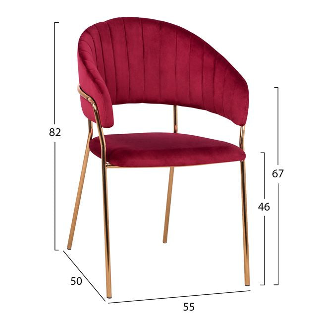 ΠΟΛΥΘΡΟΝΑΚΙ THEODORE HM8520.06 ΒΕΛΟΥΔΟ ΜΠΟΡΝΤΩ ΜΕ ΕΠΙΧΡΥΣΟ ΣΚΕΛΕΤΟ 55Χ50Χ82Υ εκ. - Pakobazaar