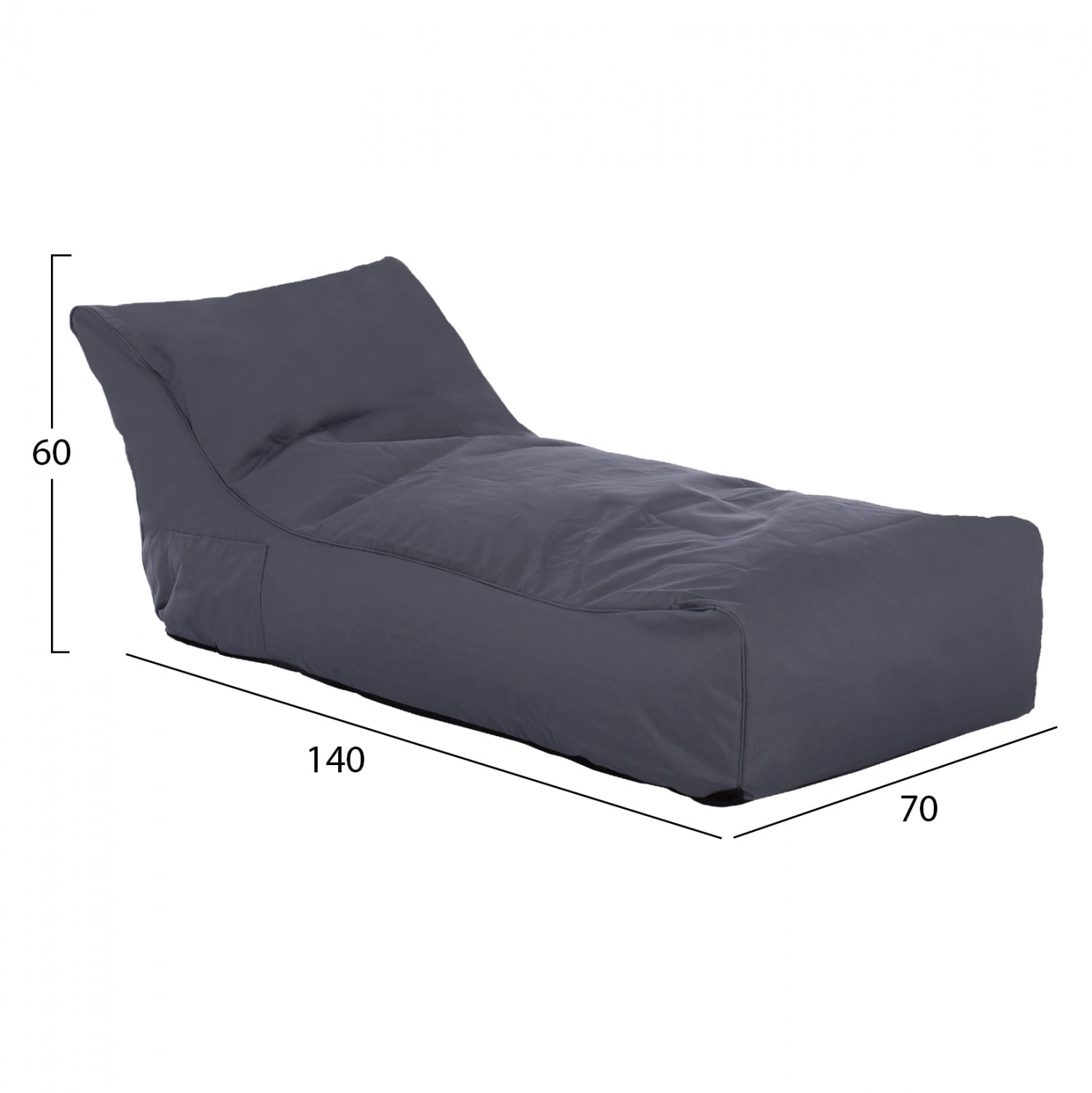 ΠΟΥΦ ALOK HM5806.02 ΓΚΡΙ ΜΕ UV PROTECTION  140x70x60Υ εκ. - Pakobazaar