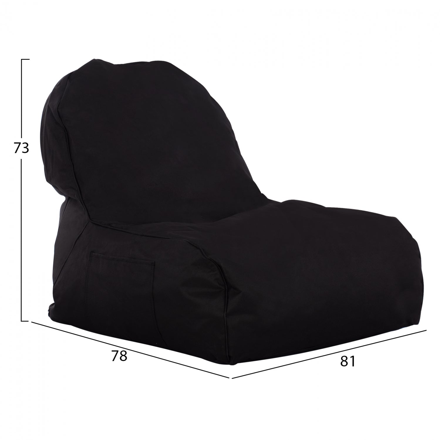 ΠΟΥΦ CLOUD ΑΔΙΑΒΡΟΧΗ ΠΟΛΥΘΡΟΝΑ HM5112.04 ΜΑΥΡΗ ΜΕ UV PROTECTION 81x78x73 εκ. - Pakobazaar