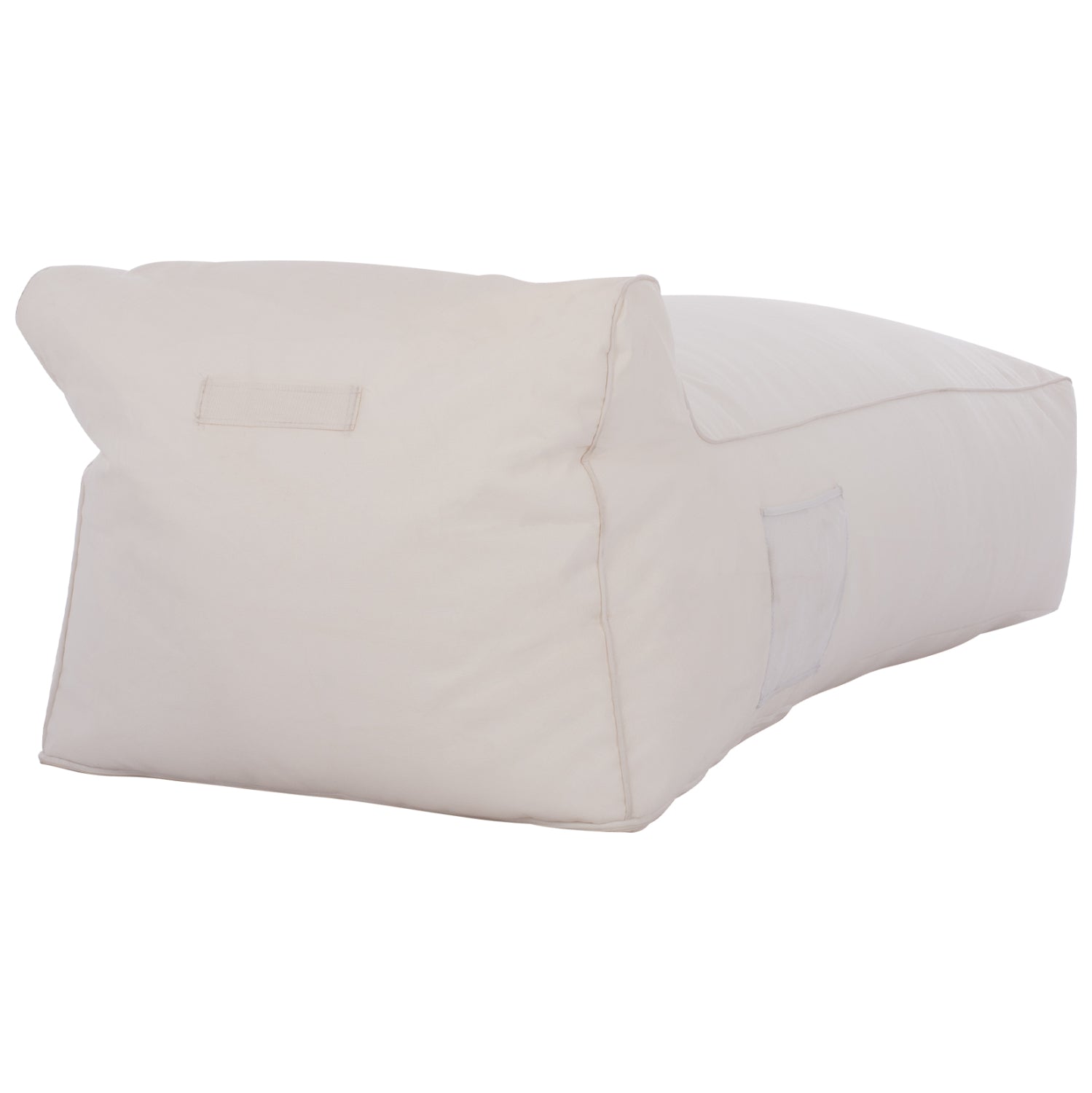 ΠΟΥΦ ΞΑΠΛΩΣΤΡΑ WADELIN HM5774.11 ΜΕ TEXTILINE ΛΕΥΚΟ 190x80x40-60Υ εκ. - Pakobazaar