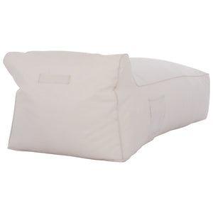 ΠΟΥΦ ΞΑΠΛΩΣΤΡΑ WADELIN HM5774.11 ΜΕ TEXTILINE ΛΕΥΚΟ 190x80x40-60Υ εκ. - Pakobazaar