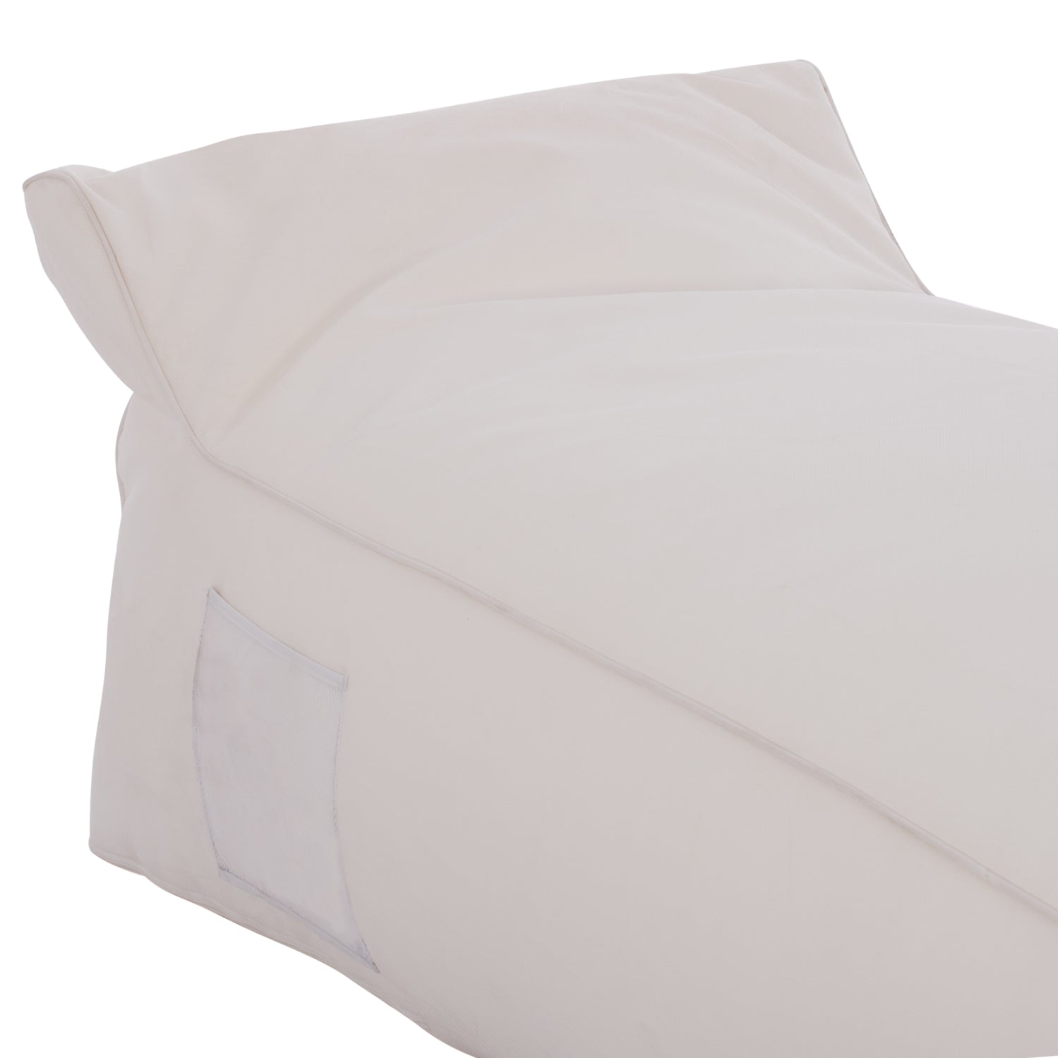 ΠΟΥΦ ΞΑΠΛΩΣΤΡΑ WADELIN HM5774.11 ΜΕ TEXTILINE ΛΕΥΚΟ 190x80x40-60Υ εκ. - Pakobazaar