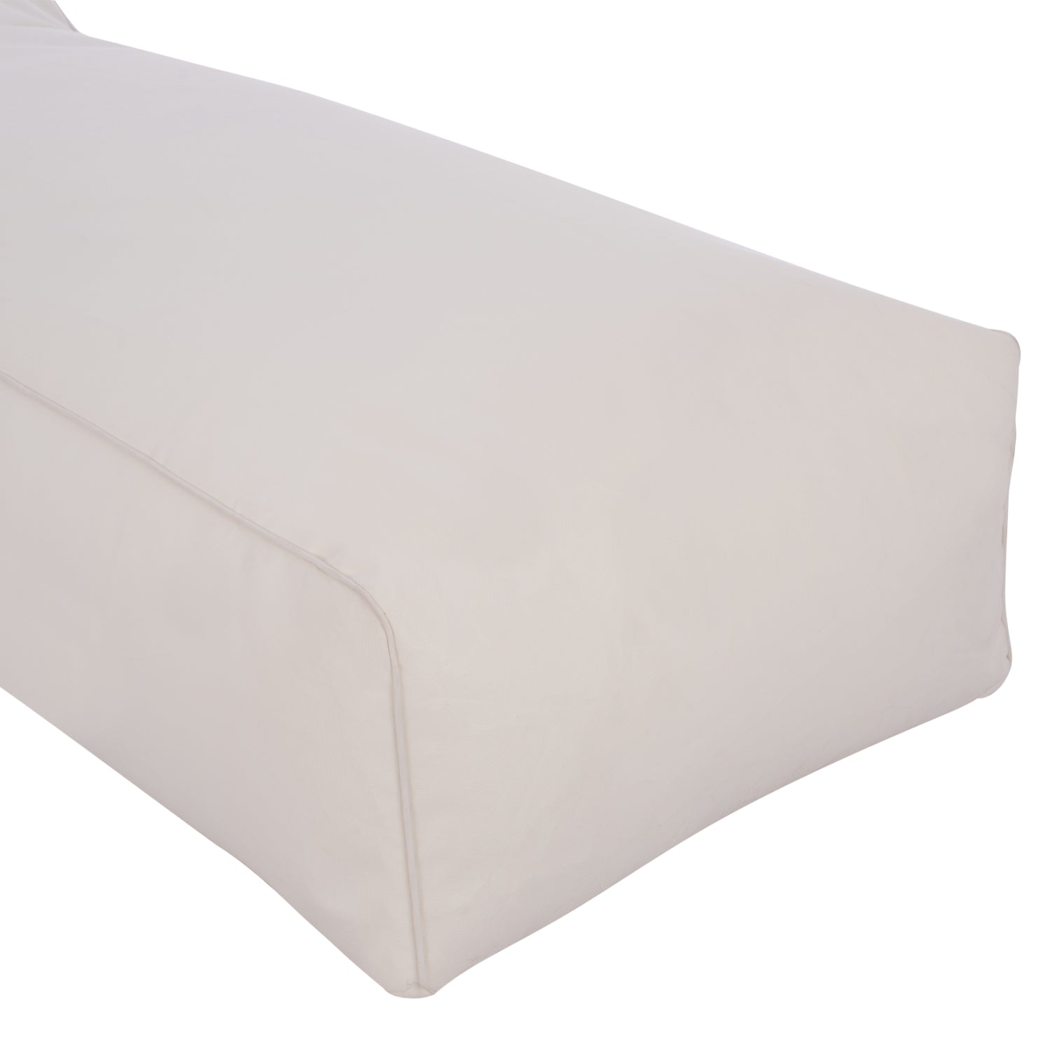 ΠΟΥΦ ΞΑΠΛΩΣΤΡΑ WADELIN HM5774.11 ΜΕ TEXTILINE ΛΕΥΚΟ 190x80x40-60Υ εκ. - Pakobazaar