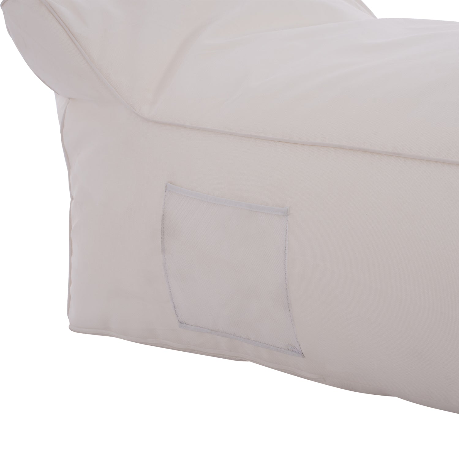 ΠΟΥΦ ΞΑΠΛΩΣΤΡΑ WADELIN HM5774.11 ΜΕ TEXTILINE ΛΕΥΚΟ 190x80x40-60Υ εκ. - Pakobazaar