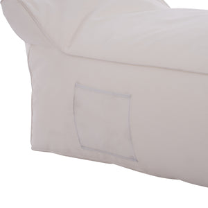 ΠΟΥΦ ΞΑΠΛΩΣΤΡΑ WADELIN HM5774.11 ΜΕ TEXTILINE ΛΕΥΚΟ 190x80x40-60Υ εκ. - Pakobazaar