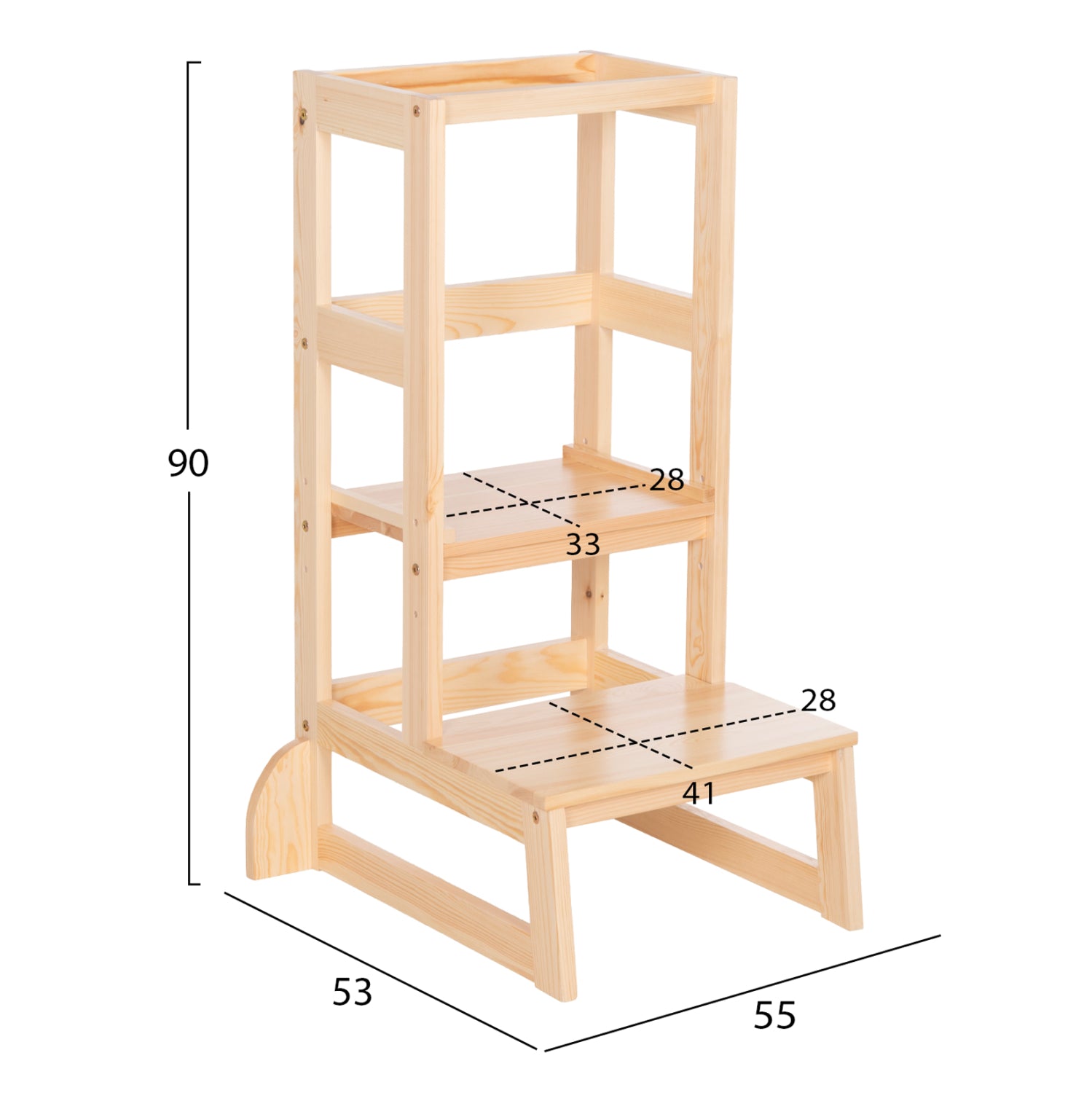 ΠΥΡΓΟΣ ΕΚΜΑΘΗΣΗΣ τ.MONTESSORI PEPE HM9291.01 ΞΥΛΟ ΠΕΥΚΟΥ ΦΥΣΙΚΟ 55x53x90Υεκ - Pakobazaar