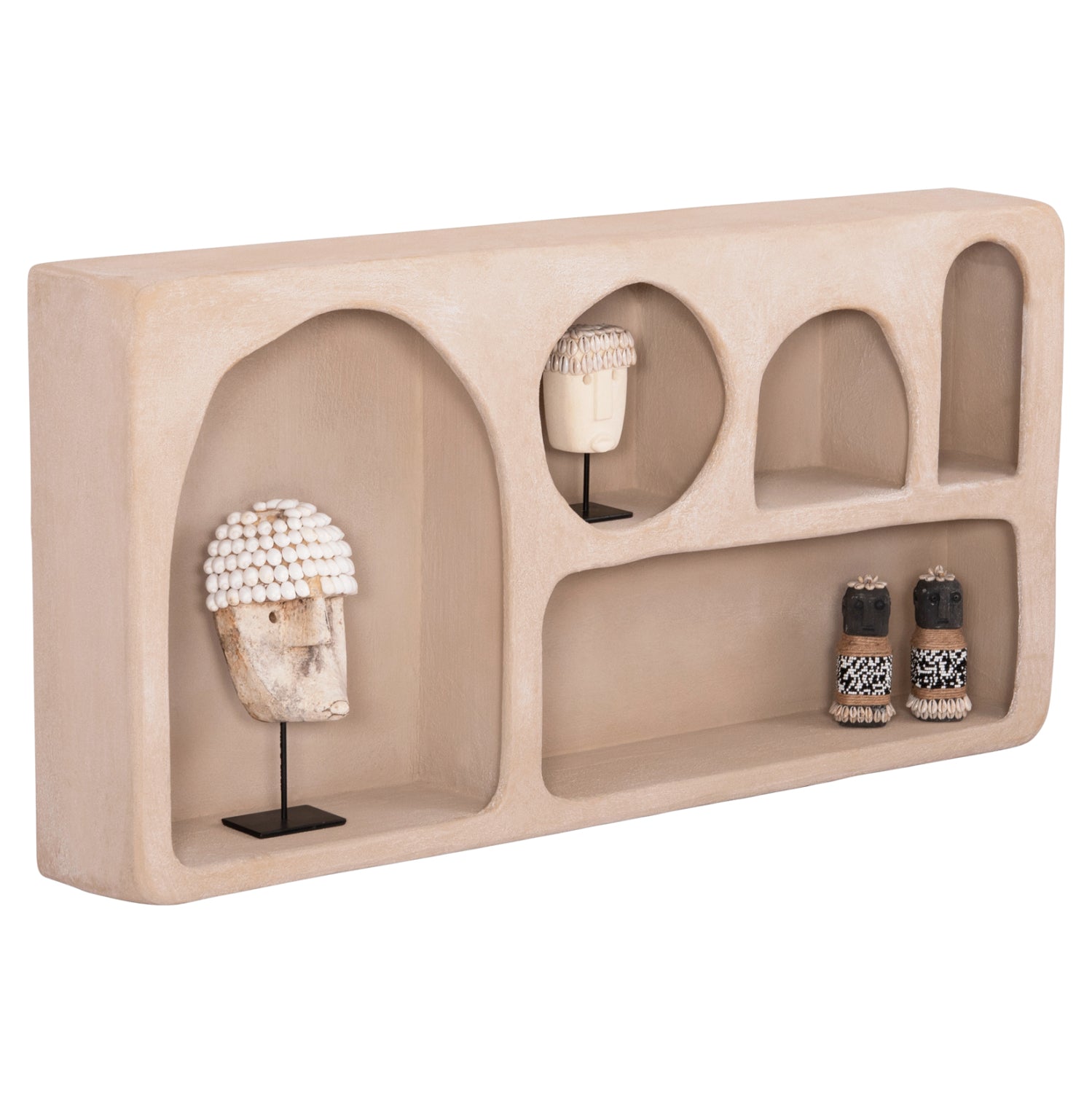ΡΑΦΙ ΤΟΙΧΟΥ ΣΕΙΡΑ SANTORINI HM18063.02 MDF ΣΕ ΚΑΦΕ 120x18x60Υεκ. - Pakobazaar