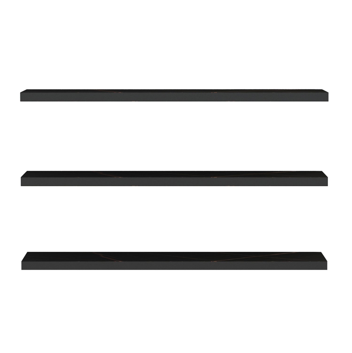 ΣΕΤ 3 ΡΑΦΙΑ ΤΟΙΧΟΥ CASSIUS HM8966.13 ΜΕΛΑΜΙΝΗ ΣΕ ΜΑΥΡΟ ΜΑΡΜΑΡΟ 60x14,5 εκ - Pakobazaar