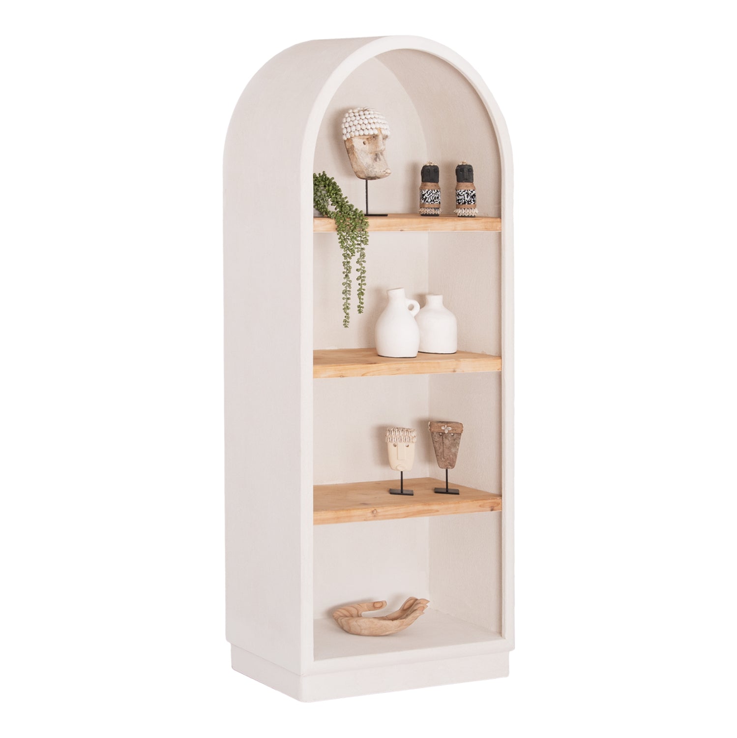 ΡΑΦΙΕΡΑ ΣΕΙΡΑ SANTORINI HM18044 MDF ΥΠΟΛΕΥΚΟ-ΡΑΦΙΑ ΞΥΛΟ ΕΛΑΤΟΥ ΦΥΣΙΚΟ 80x38x188,5Υεκ. - Pakobazaar
