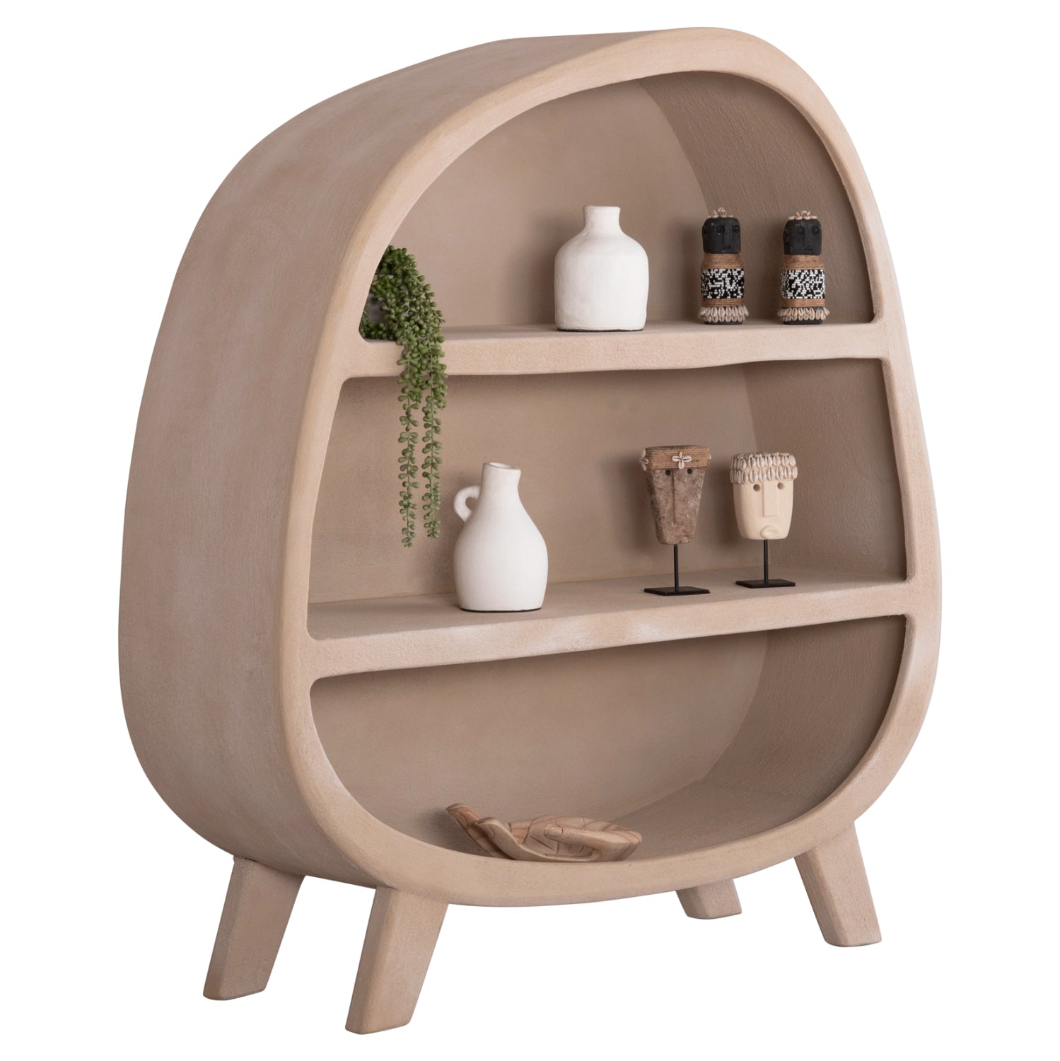 ΡΑΦΙΕΡΑ ΣΕΙΡΑ SANTORINI HM18060.02 MDF ΣΕ ΚΑΦΕ ΧΡΩΜΑ 120x38x133Υεκ. - Pakobazaar
