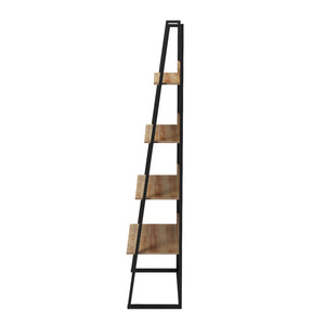 ΡΑΦΙΕΡΑ IZABEL HM18376.01 ΜΕΤΑΛΛΟ--ΜΕΛΑΜΙΝΗ ΣΕ OAK 75x36x185Υεκ. - Pakobazaar