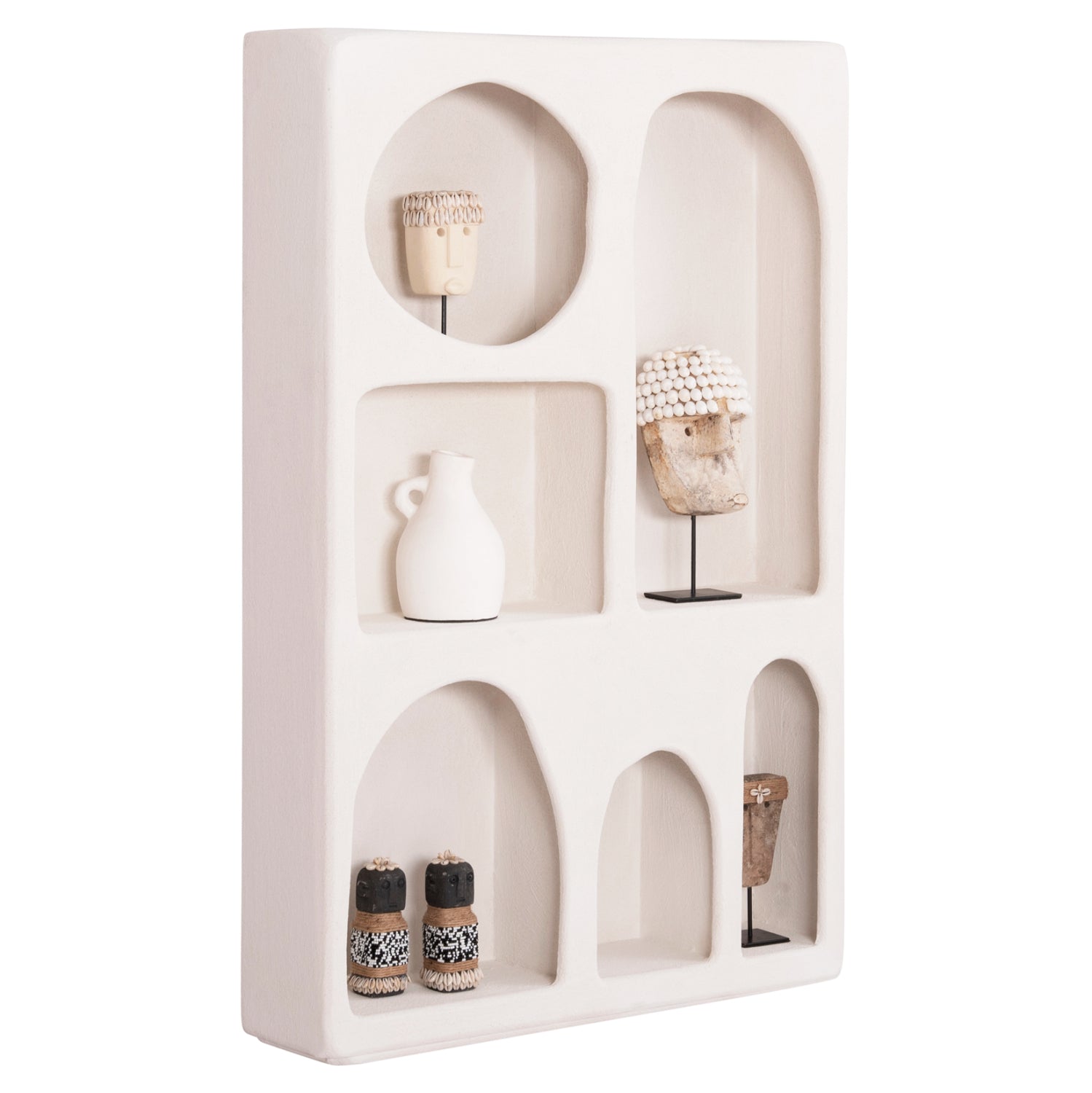 ΡΑΦΙΕΡΑ-ΚΟΜΜΟ ΣΕΙΡΑ SANTORINI HM18059 MDF ΣΕ ΥΠΟΛΕΥΚΟ 80x18x120Υεκ. - Pakobazaar