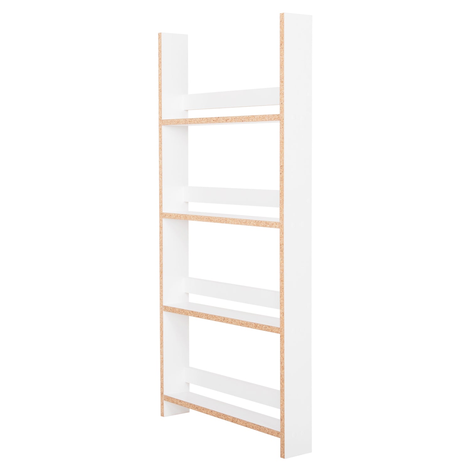 ΡΑΦΙΕΡΑ ΤΟΙΧΟΥ SANI HM18224.01 ΜΕΛΑΜΙΝΗ ΣΕ ΛΕΥΚΟ 60x10x120Υεκ. (4 ΡΑΦΙΑ) - Pakobazaar