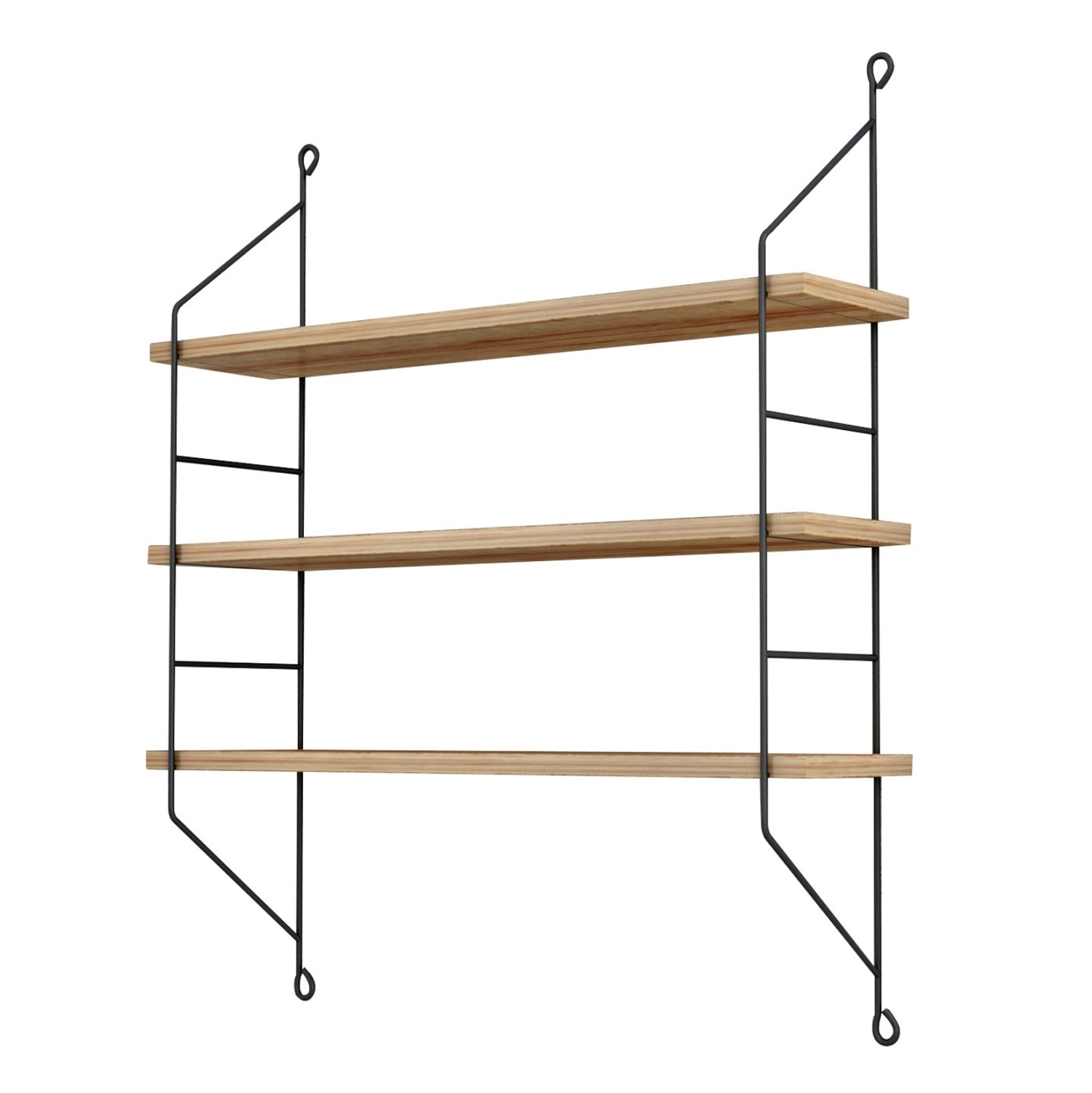 ΡΑΦΙΕΡΑ ΤΟΙΧΟΥ ACHALA ΜΕΛΑΜΙΝΗΣ HM9185.11 ΦΥΣΙΚΟ ΟΑΚ 60x15x68Yεκ. - Pakobazaar