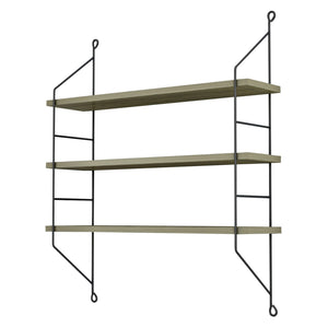 ΡΑΦΙΕΡΑ ΤΟΙΧΟΥ ACHALA ΜΕΛΑΜΙΝΗΣ HM9185.12 OLIVE GREY 60x15x68Y εκ. - Pakobazaar