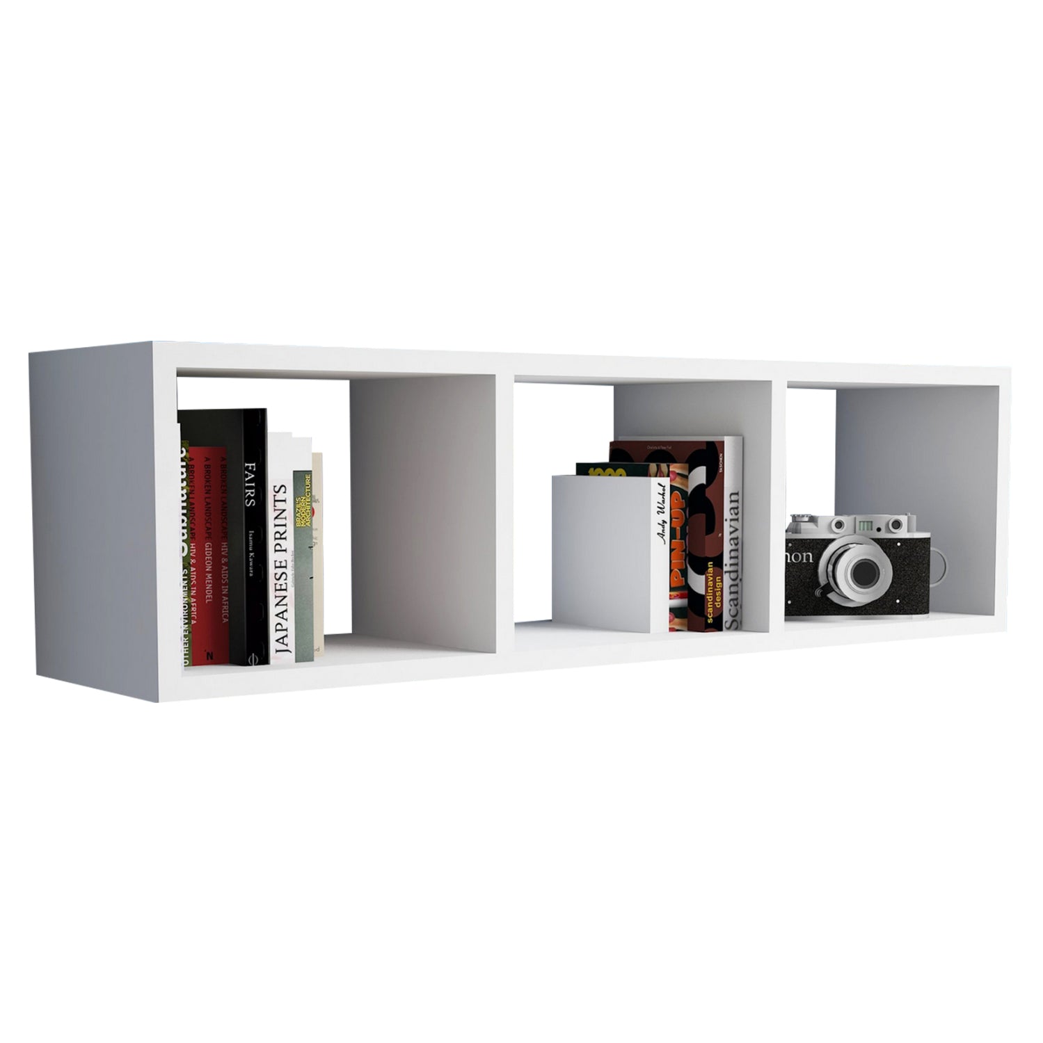 ΡΑΦΙΕΡΑ ΤΟΙΧΟΥ ΜΕΛΑΜΙΝΗΣ ΛΕΥΚΗ HM9228.11 90x22x25,6Υ εκ. - Pakobazaar