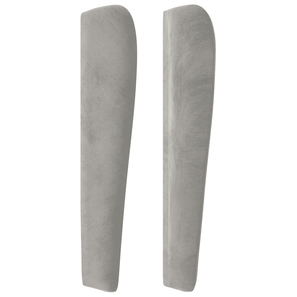 Κρεβάτι Boxspring με Στρώμα Ανοιχτό Γκρι 90x200 εκ. Βελούδινο - Pakobazaar
