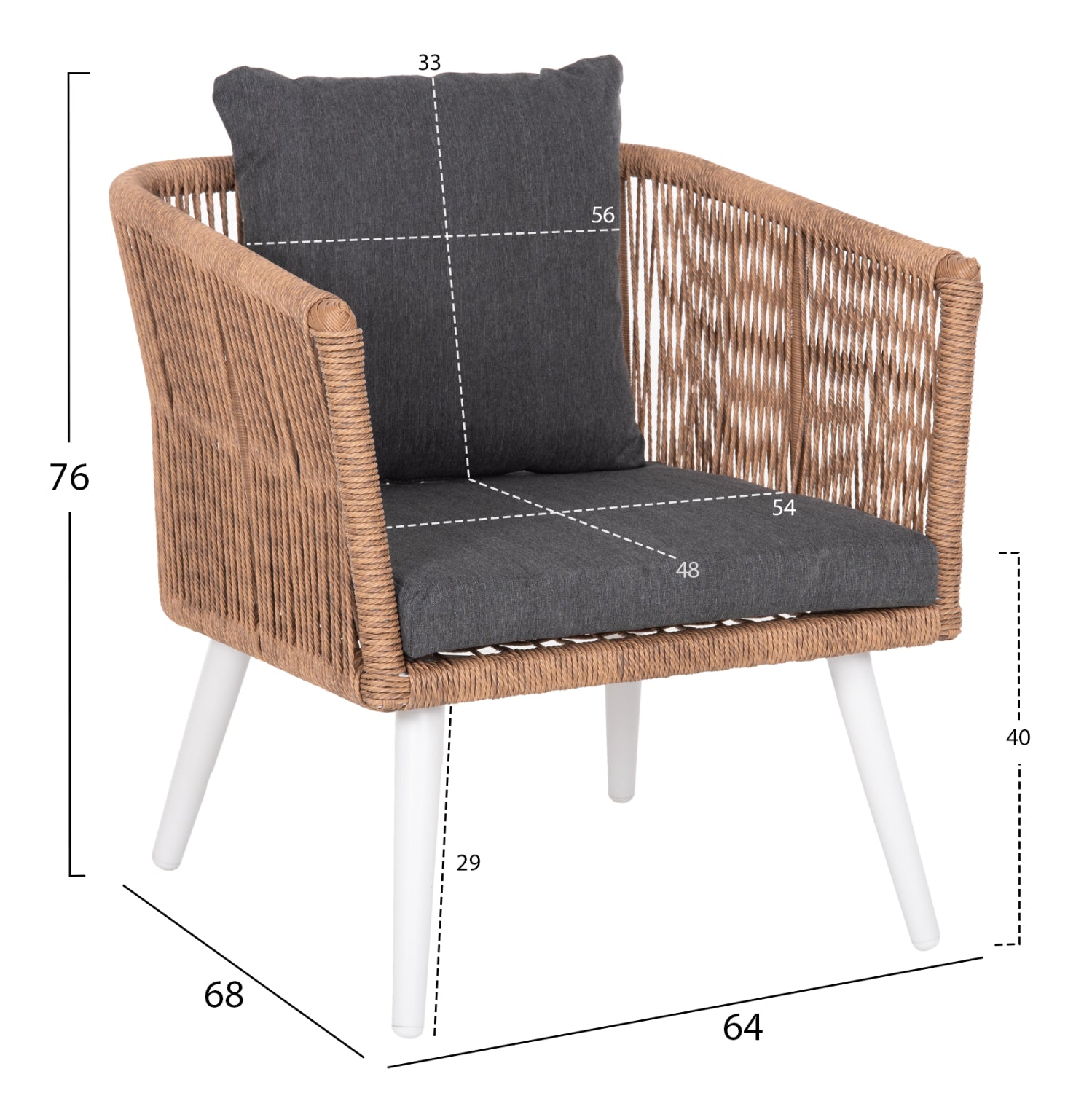 ΣΑΛΟΝΙ ΕΞ.ΧΩΡΟΥ 4ΤΜΧ FREJA HM6057.01 ΑΛΟΥΜ. ΛΕΥΚΟ-PE RATTAN ΜΠΕΖ-ΑΝΘΡΑΚΙ ΜΑΞΙΛΑΡΙΑ - Pakobazaar