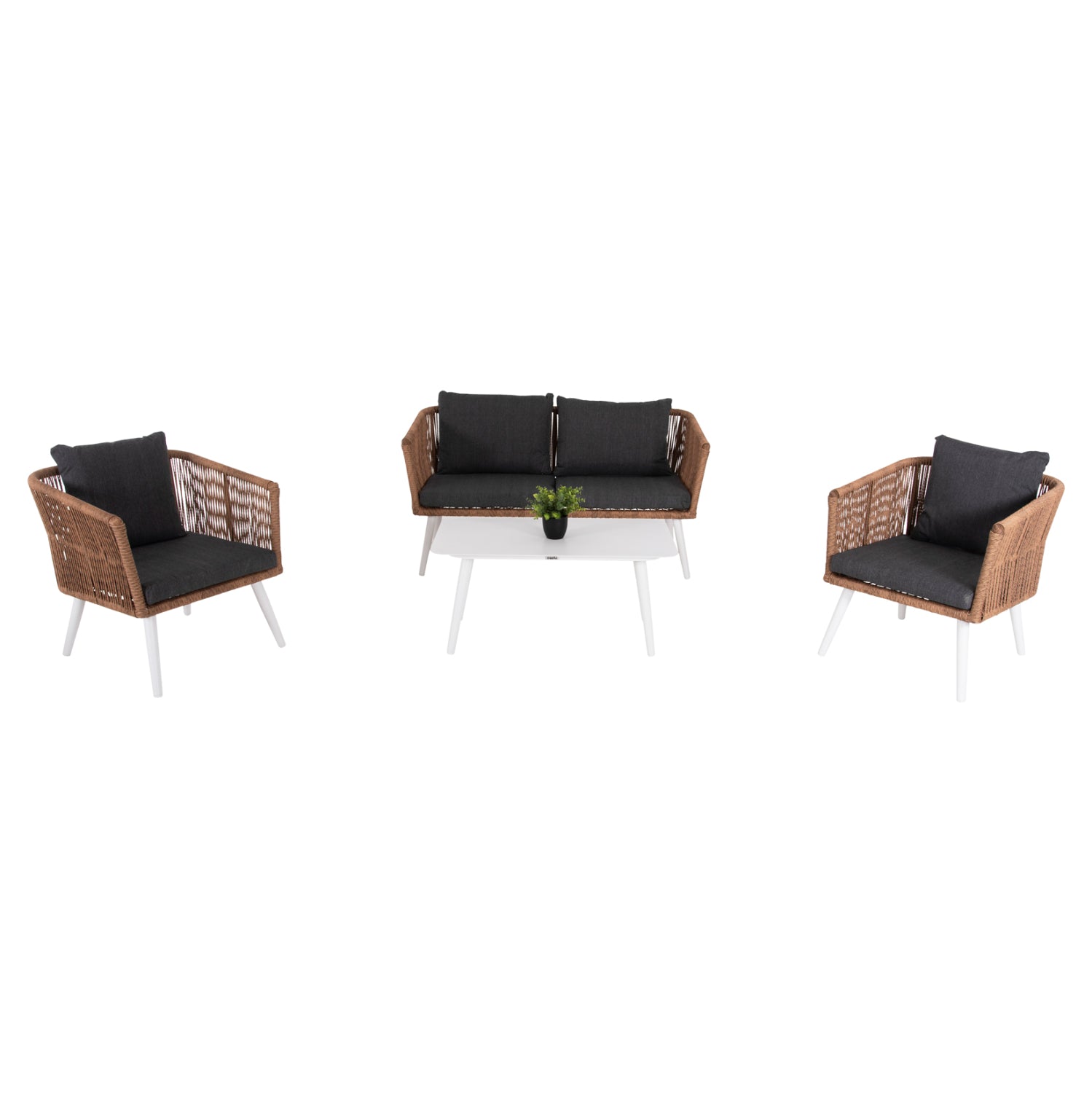 ΣΑΛΟΝΙ ΕΞ.ΧΩΡΟΥ 4ΤΜΧ FREJA HM6057.01 ΑΛΟΥΜ. ΛΕΥΚΟ-PE RATTAN ΜΠΕΖ-ΑΝΘΡΑΚΙ ΜΑΞΙΛΑΡΙΑ - Pakobazaar