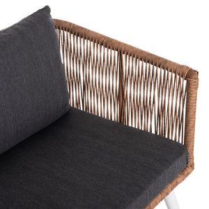 ΣΑΛΟΝΙ ΕΞ.ΧΩΡΟΥ 4ΤΜΧ FREJA HM6057.01 ΑΛΟΥΜ. ΛΕΥΚΟ-PE RATTAN ΜΠΕΖ-ΑΝΘΡΑΚΙ ΜΑΞΙΛΑΡΙΑ - Pakobazaar