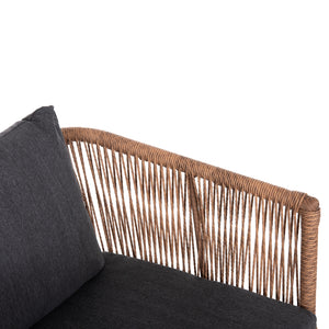 ΣΑΛΟΝΙ ΕΞ.ΧΩΡΟΥ 4ΤΜΧ FREJA HM6057.03 ΑΛΟΥΜ.ΑΝΘΡΑΚΙ-PE RATTAN ΜΠΕΖ-ΑΝΘΡΑΚΙ ΜΑΞΙΛΑΡΙΑ - Pakobazaar