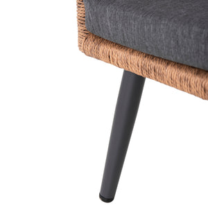 ΣΑΛΟΝΙ ΕΞ.ΧΩΡΟΥ 4ΤΜΧ FREJA HM6057.03 ΑΛΟΥΜ.ΑΝΘΡΑΚΙ-PE RATTAN ΜΠΕΖ-ΑΝΘΡΑΚΙ ΜΑΞΙΛΑΡΙΑ - Pakobazaar