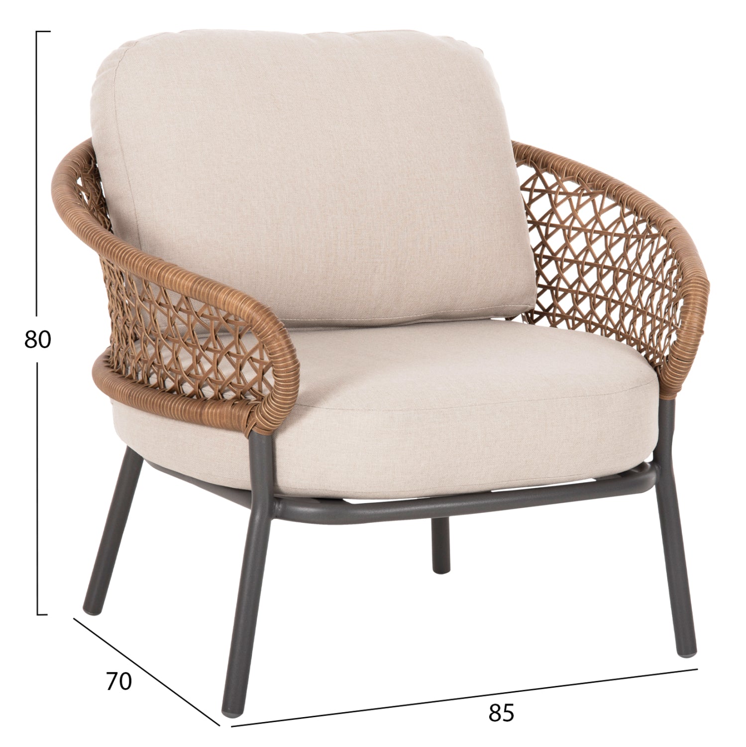 ΣΑΛΟΝΙ ΕΞ.ΧΩΡΟΥ 5ΤΜΧ BREY HM6079 ΑΝΘΡΑΚΙ ΑΛΟΥΜΙΝΙΟ-ΧΑΚΙ ΣΥΝΘ.RATTAN-ΜΠΕΖ ΜΑΞΙΛΑΡΙΑ - Pakobazaar