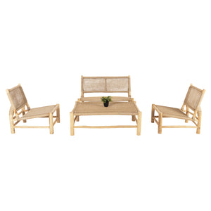ΣΑΛΟΝΙ ΕΞΩΤ. ΧΩΡΟΥ 4ΤΜΧ LONDER HM11957 ΜΑΣΙΦ TEAK-ΣΥΝΘ.RATTAN-ΦΥΣΙΚΟ - Pakobazaar