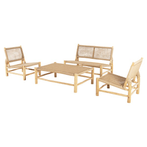 ΣΑΛΟΝΙ ΕΞΩΤ. ΧΩΡΟΥ 4ΤΜΧ LONDER HM11957 ΜΑΣΙΦ TEAK-ΣΥΝΘ.RATTAN-ΦΥΣΙΚΟ - Pakobazaar