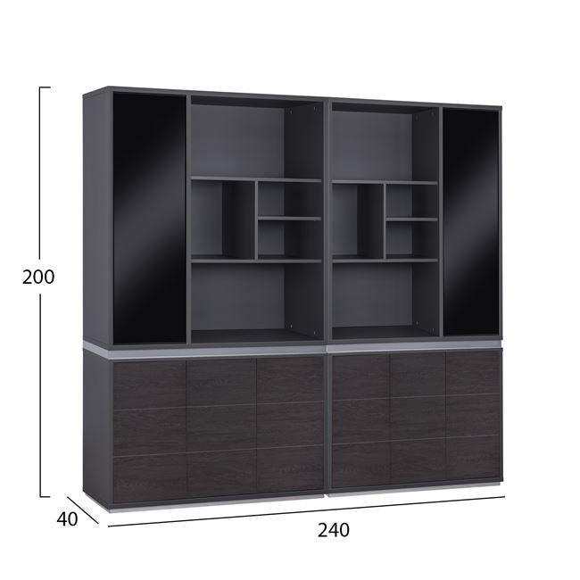 ΣΕΤ 2 ΤΜΧ ΒΙΒΛΙΟΘΗΚΗ ΓΡΑΦΕΙΟΥ ΕΠΑΓΓΕΛΜΑΤΙΚΗ ROSEWOOD HM11199 - Pakobazaar